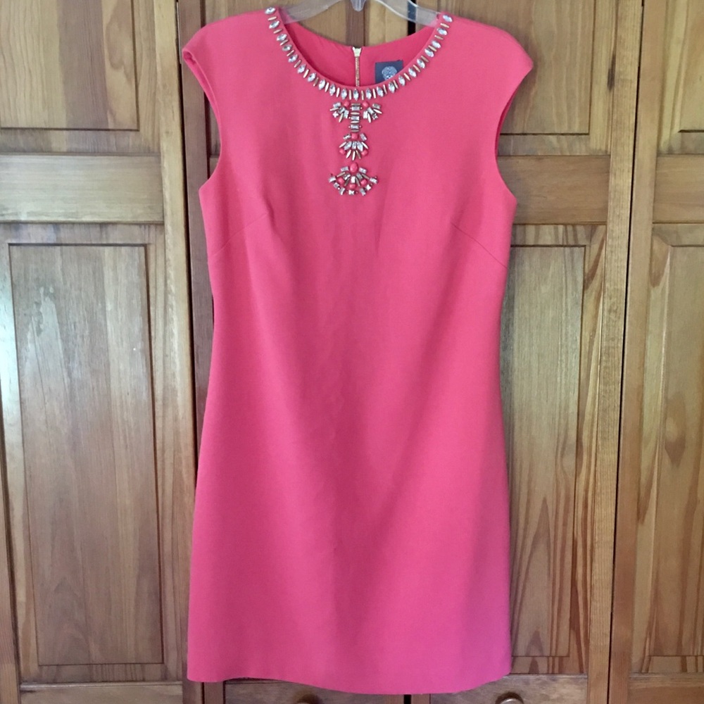 Vince Camuto Coral Pink Shift Dress